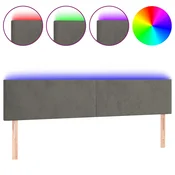 vidaXL vidaXL LED posteljno vzglavje temno sivo 160x5x78/88 cm žamet, (20792930)