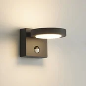 Lucande LED zunanje stensko svetilo Belna, kovina, senzor, IP54 - Sodobni - antracitna, bela - Aluminij