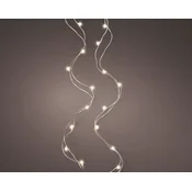 Lumineo Lampice za jelku, 4.95 m, 100 lampica, Unutrašnje, Srebrna žica/baterije, LED, Svetlo toplo belo