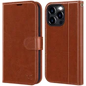 OCASE preklopna torbica za iPhone 15 Pro - rjava
