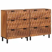 Kreveta 2 pcs Finš acacije smeda 60 x 33 x 75 cm