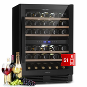 Klarstein Vinovilla 50 Duo, 2-conski hladilnik za vino, 53 l, 17 st., 3-barvna steklena vrata (HEA8-Vinovilla-50-bl)