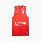 PUMA Bamberg Mens Game Basketball Jersey II, Red
