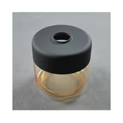 Zamensko staklo za luster AMBER E27, precnik 14 cm, crno/zadimljeno bež