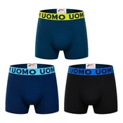 3-PACK moške boksarice Uomo Deep Navy