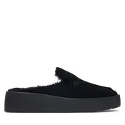 Natikači Calvin Klein Flatform Mule Suede WL HW0HW03182 Črna