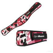 GYMBEAM Ženski fitness remen Pink Camo L