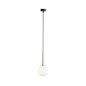 Lestenec na vrvici DAISY 1xG9/12W/230V pr. 14 cm zlata/črna/bela
