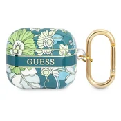Ovitek Guess Flower Strap Collection za AirPods 3, zelena