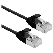 ROLINE Roline 21153351 RJ45 omrežni kabel\, Patch kabel CAT 6a U/FTP 0.30 m črna 1 kos, (20630784)