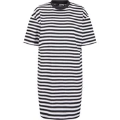 Womens striped dress oversized white/black