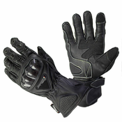 Cappa Racing Usnjene motoristične rokavice CAP, dolge, črne XS