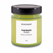 Dišeča sveča iz sojinega voska čas gorenja 35 h Fresh Basil & Rhubarb – Remember