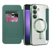 Etui SmartMag Book z Magsafe tehnologijo in RFID denarnico za Samsung Galaxy S23 FE - green