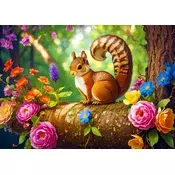 Enjoy - Puzzle Cvetoča veverica - 1 000 kosov