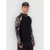 Mons Royale Temple Merino Long Sleeve Hood Base Layer To black