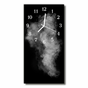 tulup.si Steklena navpična ura Dim abstrakcija črno in belo 30x60 cm
