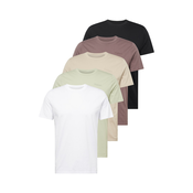 Pamučna majica Hollister Co. 5-pack za muškarce, boja: bijela, bez uzorka