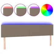 vidaXL vidaXL LED posteljno vzglavje taupe 180x5x78/88 cm blago, (20794237)