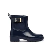 Tommy Hilfiger Gumijasti škornji Th Buckle Glossy Ankle Rain Boot FW0FW09543 Mornarsko modra