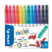 Set nalivpera s filcanim vrhom, 0,39–0,7 mm, brišivi, PILOT Frixion Colors, 12 razlicitih boja SW-FC-S12