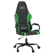Vidaxl Masažni gaming stol črno in zeleno umetno usnje