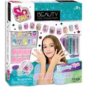 TASIA - Stilni komplet Nail Art z bleščicami in nalepkami
