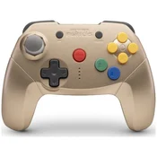 Brezžični krmilnik Retro Fighters Brawler64 Bluetooth NSO - zlat (SWITCH/PC)