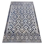 eoshop Sodobna preproga MUNDO E0561 diamantov, cikcak 3D zunanja modra/bež ( - Velikost: 140x190 cm)