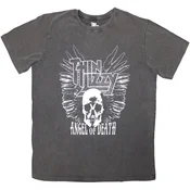 Thin Lizzy Majica Angel of Death Stone Wash Unisex Charcoal Grey XL