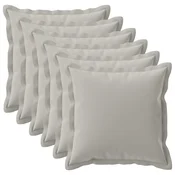 Vidaxl Prevleka za blazino 6 kos HOUTEN Siva 55 x 55 cm Poliester