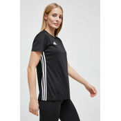 Kratka majica za vadbo adidas Performance Tabela 23 črna barva