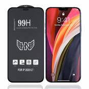 9H kaljeno zaščitno steklo za iPhone 12 Pro Max | Črn rob, Full Glue