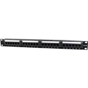 GEMBIRD NPP-C524CM-001 Konektor 24 porta patch panek, Cat5e Crni