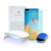 Premium zaščitno steklo Optishield Lux za Huawei P40 Pro in UV svetilka
