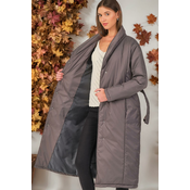 Z6688 DEWBERRY WOMENS COAT-DARK ANTHRACITE