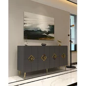 HANAH HOME Komoda Robber KB150 Anthracite Gold