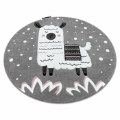 eoshop Okrogla preproga PETIT Lama, siva ( - Velikost: krog 140 cm)