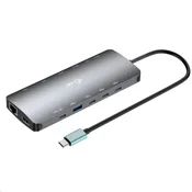 i-tec USB-C metalni Nano 3x Display Dock, 2x HDMI 1x USB-C video, napajanje 140 W