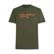 KARL LAGERFELD JEANS Majica temno zelena/oranžna
