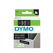 DYMO D1 trak 12 mm, bela na črni, 45021