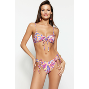 Trendyol abstraktno vzorčasto zbrano normalno dno noge bikini
