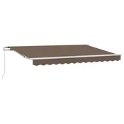 Vidaxl Vlečna tenda Taupe 600 x 350 cm Poliester in aluminij