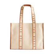 Ted Baker Shopper torba, karamela / bijela