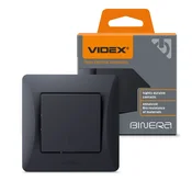 shumee Videx Binera 10A vgradno stikalo, 1-polno, črno
