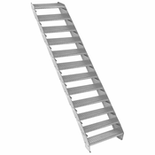 MONSTER Nastavljivo 12-delno pocinkano stopnišče - 600 mm širine, (21571125)