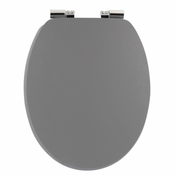 TENDANCE WC daska od MDF-a s metalnim okovima, sporo zatvaranje 37,5x46 cm, siva