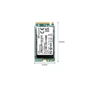 Transcend 400S SSD disk, M.2 PCIe NVMe, 512GB, 2242, 2000/900 MB/s, 3D TLC (TS512GMTE400S)