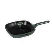 Berlingerhaus Ponev za žar s titanovo površino in pokrovom BH-8162 28 cm Matte Green Collection