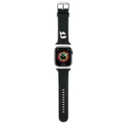 Karl Lagerfeld pašček 3D Rubber Karl Head za Apple Watch 42/44/45/49mm - črn